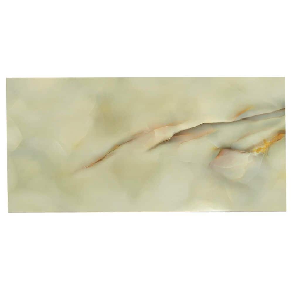 Splendor 24 in. x 48 in. Lappato Celadon Giada Porcelain Onyx Large Format Tile (15.5 sq ft/case)-2 Pack price history on PriceWatchPro