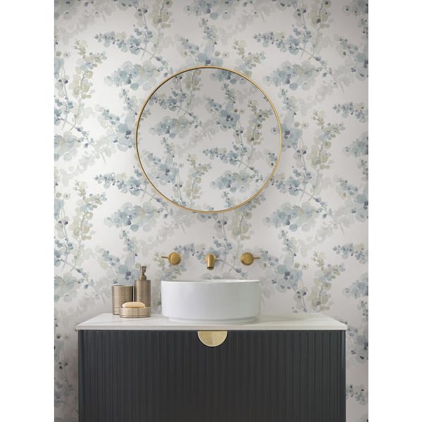 Blossom Fling Blue Wallpaper