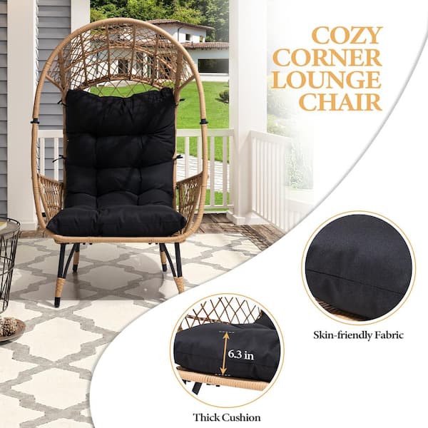 Molly outdoor standing basket chair with cushion best sale molly outdoor wicker standing patio chair with cushion