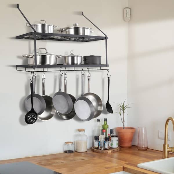 Chrome Ceiling Pot and Pan Rack, Various Sizes Available-pan storage-pan  racks-pot and pan rack-kitchen storage-kitchen pan hangers