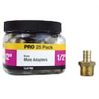 1/2 in. Brass PEX Barb x Male Pipe Thread Adapter Pro Pack (25-Pack)