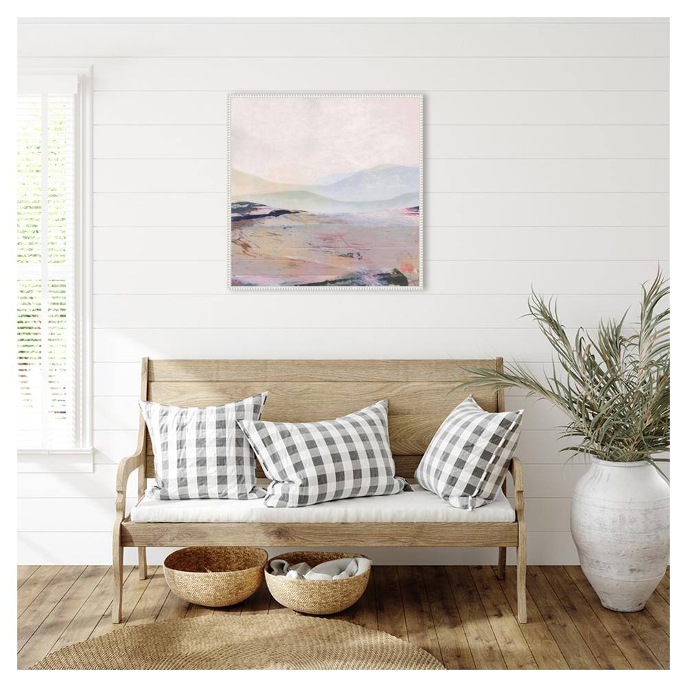 30"x30" Beaded Framed Abstract Nature Canvas Wall Art