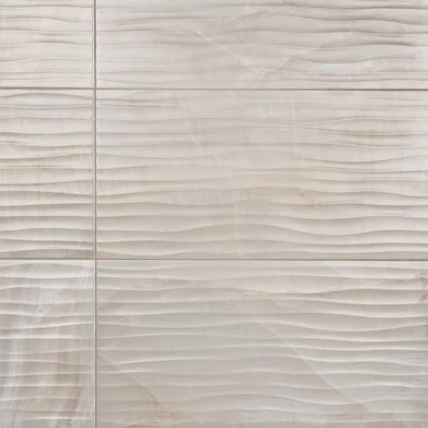 Deco Dubai Pearl 12-1/2 in. x 12 in. Porcelain Wall Take Home Tile Sample