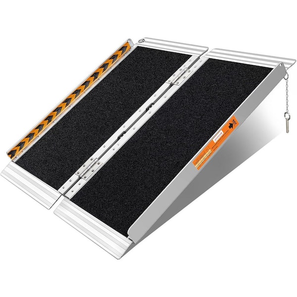 3 ft. Portable Wheelchair Ramp, Non-Skid Aluminum Handicap Ramps with Handle, Folding Threshold Wheel Chair Ramp