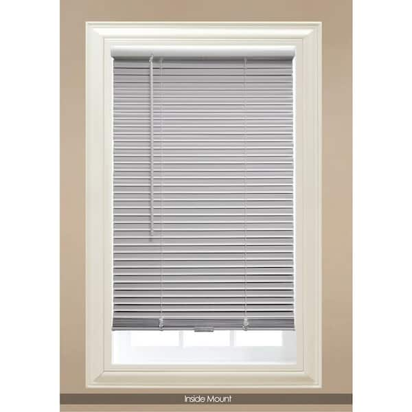 Hampton Bay White Cordless Room Darkening Vinyl Mini Blinds with 1 in.  Slats-39 in. W x 72 in. L (Actual Size 38.5 in. W x 72 in. L)  10793478353187 - The Home Depot