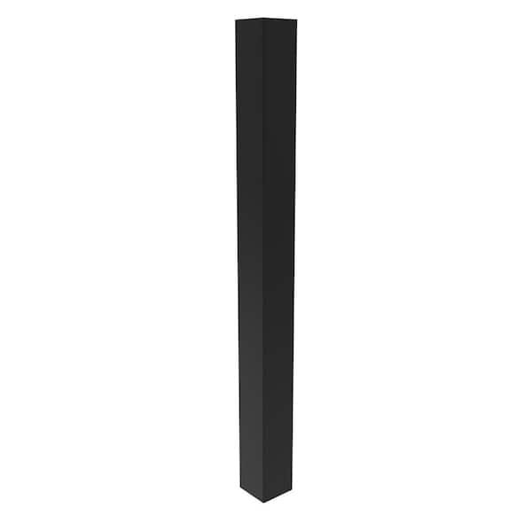 Estate 6 in. x 6 in. x 10 ft. Gloss Black Steel Post