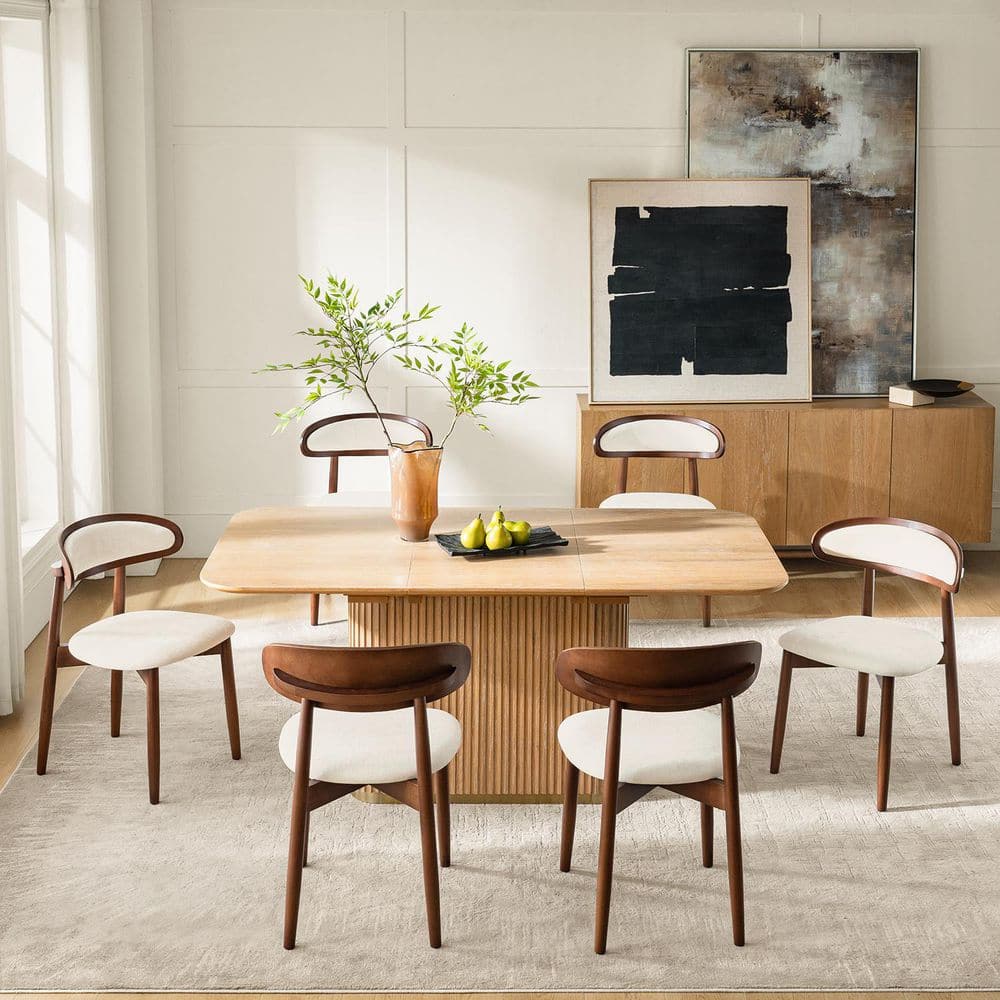 ベランダチェアデザイナーズ Modern Dining Table chair JAYDEN CREATION Daniel Beige Polyester Upholstered Dining Chair