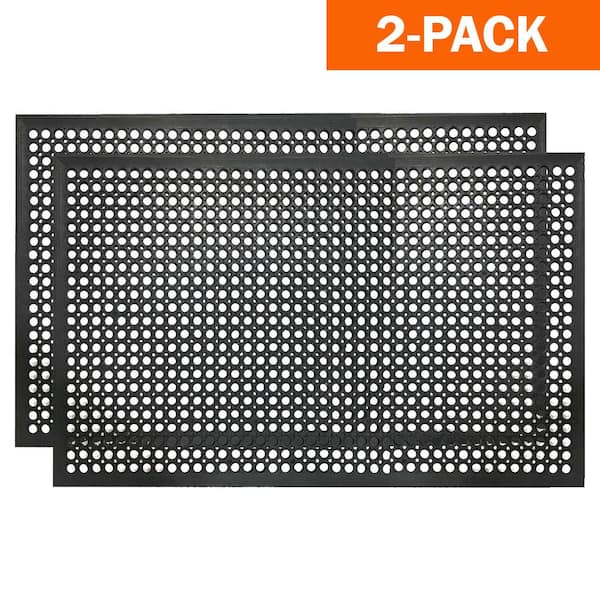 Buffalo Tools 36 in. x 60 in. Industrial Rubber Commercial Floor Mat (2-Pack)