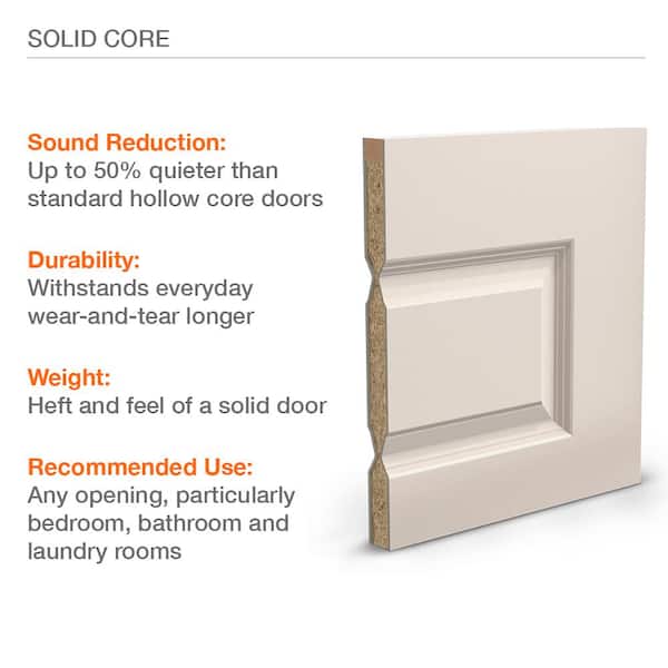 JELD-WEN 28 in. x 80 in. Carrara 2 Panel No Bore Solid Core JELD-WEN 28 in. x 80 in. Carrara 2 Panel No Bore Solid Core