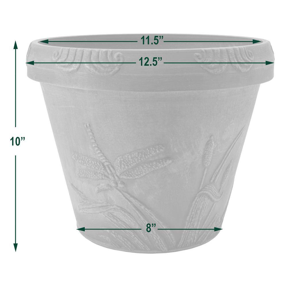 Beige Medium Round Recycled Composite Pot Planter