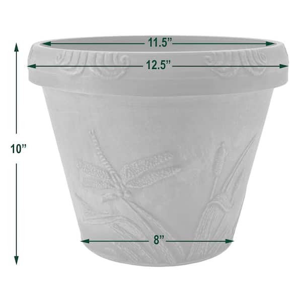 Arcadia Garden Products Dragonfly 12-1/2 in. x 10 in. Terra Cotta PSW Pot  OF33TC - The Home Depot