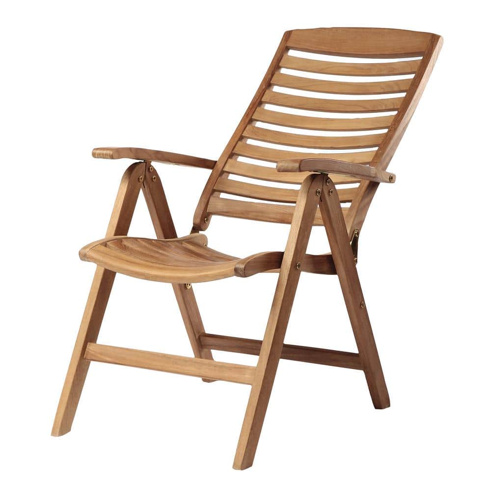 Manhattan Teak Recliner Chair with Armrests