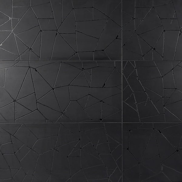 Ivy Hill Tile Smith Black 4 in. x 0.39 in. Matte Porcelain Floor and Wall Tile Sample