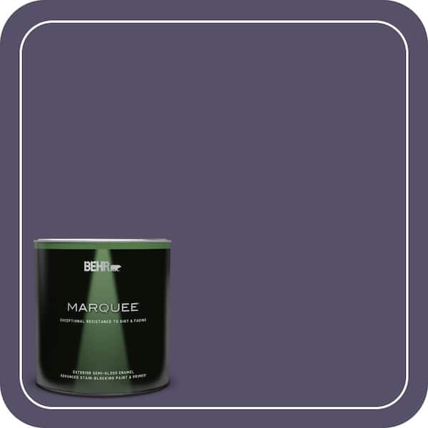 BEHR MARQUEE 1 qt. #650F-7 Violet Eclipse Semi-Gloss Enamel Exterior Paint & Primer