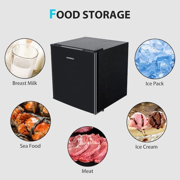 JEREMY CASS 1.1 cu.ft. Mini Upright Freezer in Black with