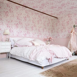 Rachel Ashwell Pink Romantic Rose Wallpaper Sample