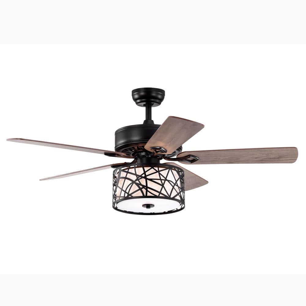 52 in. Smart Indoor/Outdoor 3-Speeds Low Profile Ceiling Fan with Remote Co