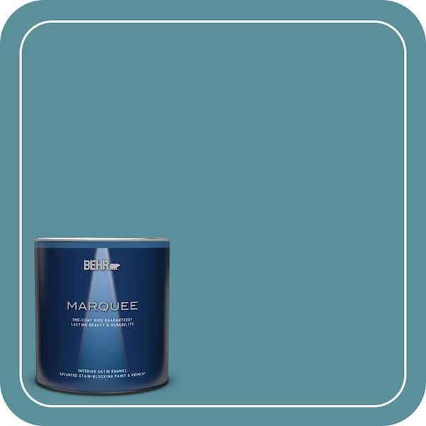 BEHR MARQUEE 1 qt. #520F-5 Harbor Satin Enamel Interior Paint & Primer