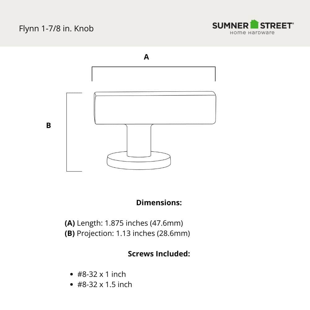 Flynn Chrome Rectangular Modern Bar Knob with Mounting Hardware