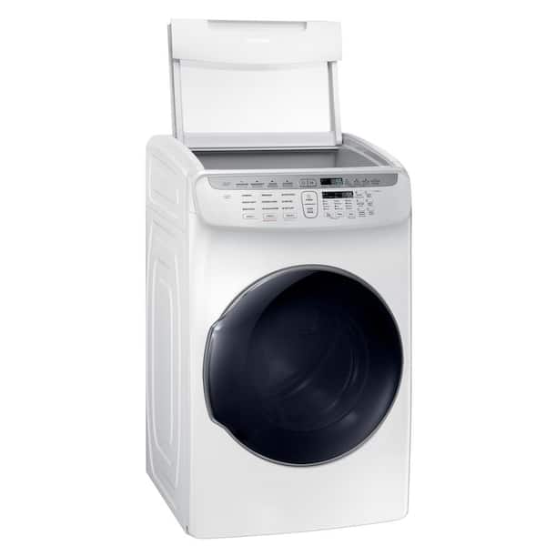 Samsung 7.5 Total cu. ft. Electric FlexDry Dryer with Steam in White