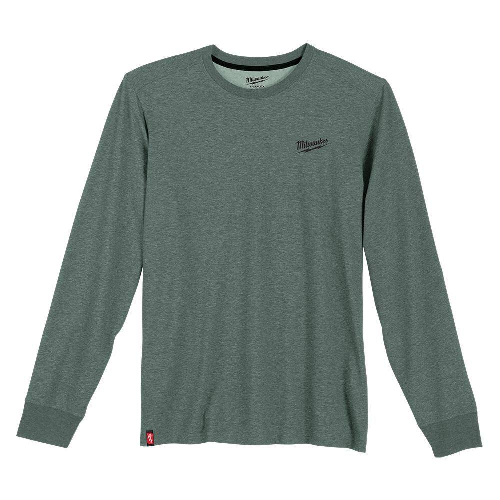 Men's 3X-Large Dark Green Cotton/Polyester Long Sleeve Hybrid Work T-Shirt price history on PriceWatchPro