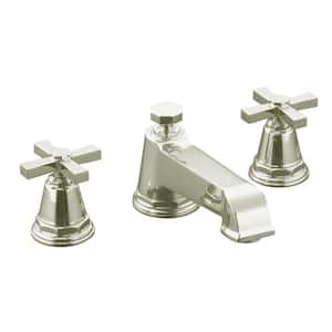 Pinstripe Pure Cross 2-Handle Deck-Mount Roman Tub Faucet Trim in Vibrant Polished Nickel (Valve Not Included)