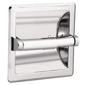 Recessed Toilet Paper Holder in Chrome with Matching Roller