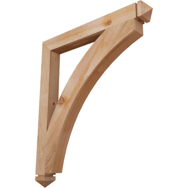 Ekena Millwork 4 in. x 44 in. x 38 in. Western Red Cedar Thorton Arts and Crafts Rough Sawn