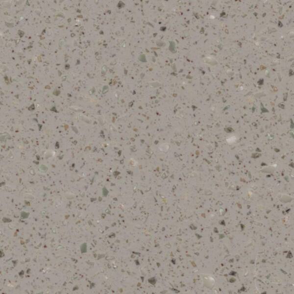 LG Hausys HI-MACS 2 in. Solid Surface Countertop Sample in Storm Granite