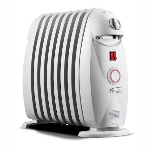 DeLonghi 1200-Watt 8-Fin Oil-Filled Radiant Portable Heater with Timer and GFCI Plug