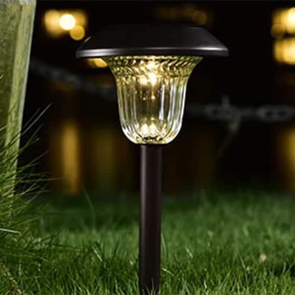 LIANGLOME Solar Pathway Lights – 6-Pack Outdoor Garden Lights, IP65 Waterproof, Auto On/Off, Landscape Lighting For Lawn, Patio, Walkway & Driveway
