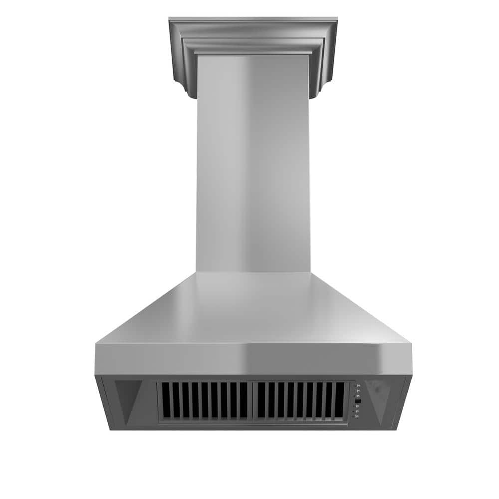30" Stainless Steel Convertible Wall Mount Range Hood with Charcoal Filter