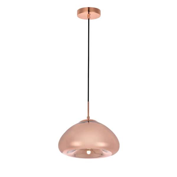 Unbranded Timeless Home 11 in. 1-Light Copper Pendant Light, Bulbs Not Included