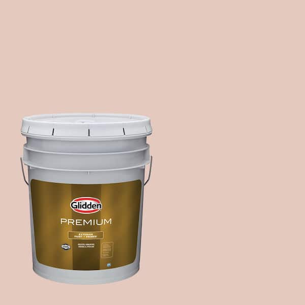 Glidden Premium 5 gal. PPG1068-3 Sultan Sand Flat Exterior Latex Paint