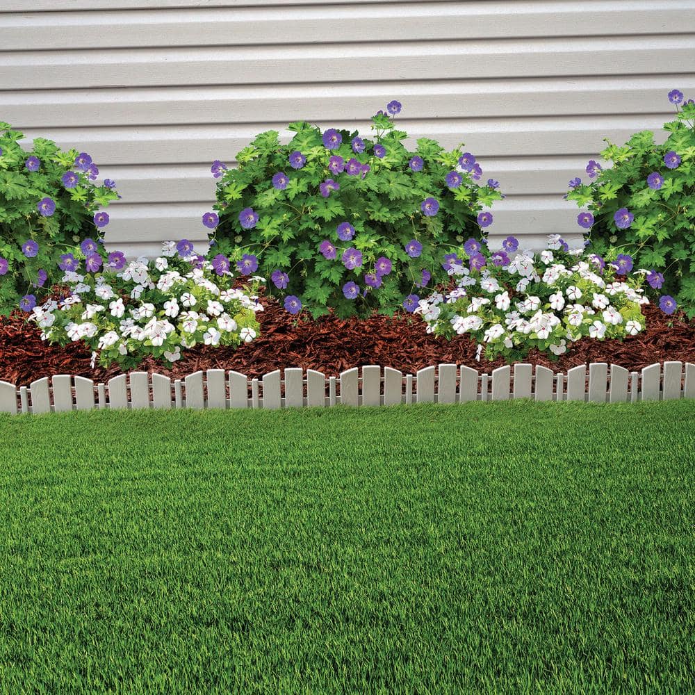 Gray 60 ft. No-Dig Plastic Adirondack Landscape Edging Kit