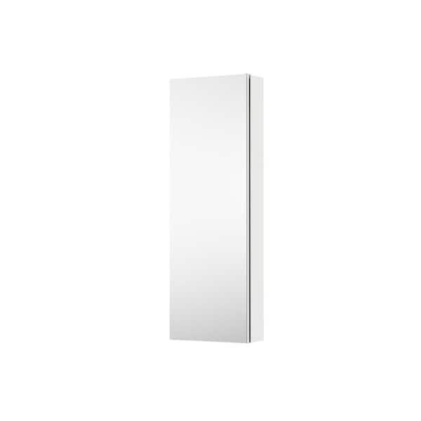 RO 12 in. W x 36 in. H Rectangular Aluminum Medicine Cabinet with Mirror, Adjustable Shelves, Soft Closing