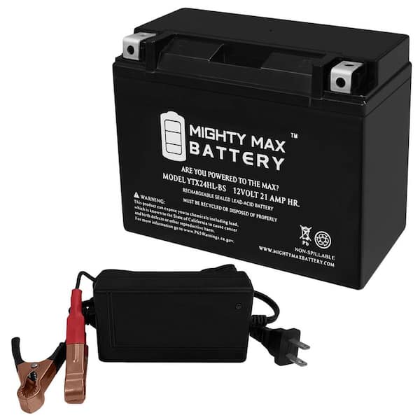 MIGHTY MAX BATTERY 12-Volt 21 AH 350CCA SLA Battery Includes 12-Volt 4 Amp Charger