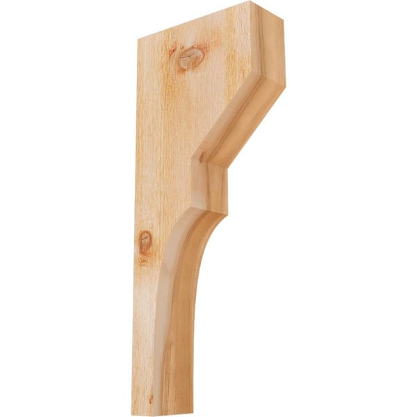Ekena Millwork 4 in. x 10 in. x 26 in. Western Red Cedar Monterey Rough Sawn Corbel
