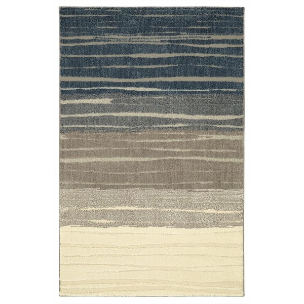 Mohawk Home Nomad Pagosa Blue 8 ft. x 10 ft. Shag Area Rug