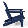 WESTIN OUTDOOR Laguna 3-Piece Fade Resistant Outdoor Patio HDPE Poly Plastic Folding Adirondack Chair Set with Side Table in Navy Blue 2001-AC2-CS-NB
