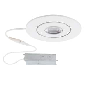 Lotos 2 in. Canless Round Adjustable 3000K New Construction/Remodel IC-Rated Integrated LED Recessed Light Kit