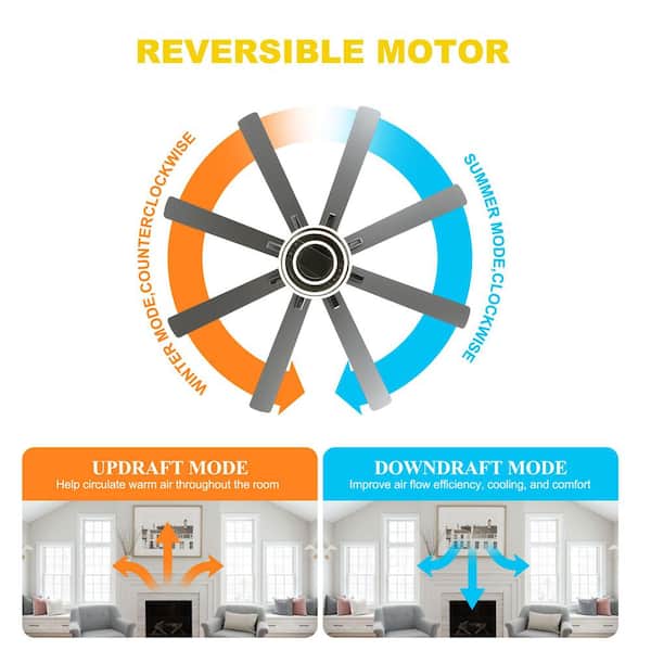 Maya 72 in. Indoor Chrome DIY Shape Dimmable Modern Ceiling Fan with LED Light, Reversible 6-Speed Ceiling with Remote