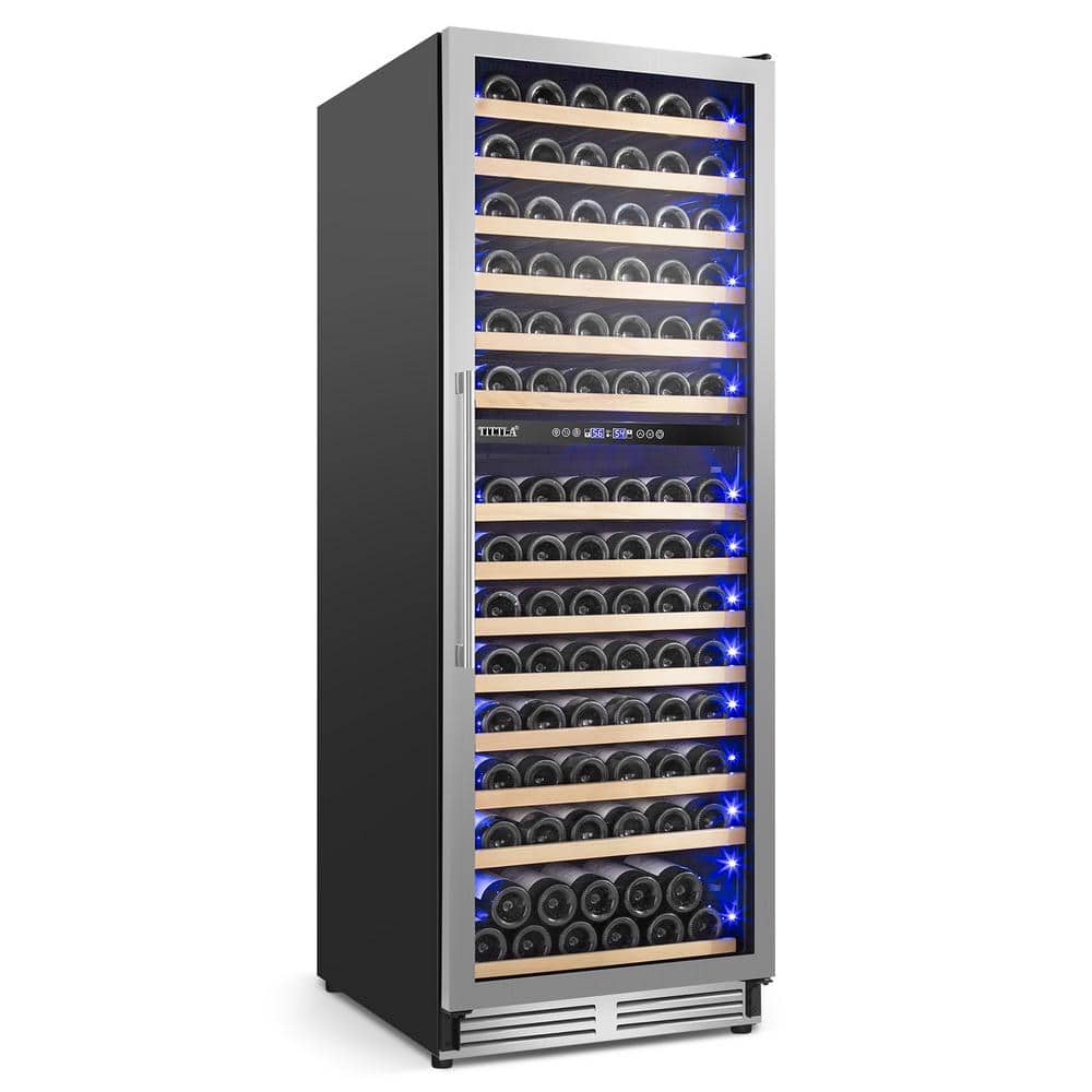 24" Dual Zone Stainless Steel Wine Cooler with Interior Lighting