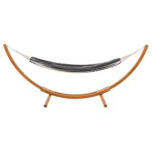 Warm Sun 10.4 ft. Free Standing Hammock Bed Hammock with Stand in Navy Blue and White
