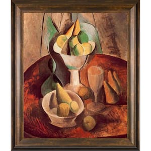 Fruit in a Vase by Pablo Picasso Modena Vintage Framed Oil Painting Art Print 25 in. x 29 in.