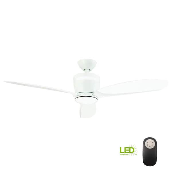 Home Decorators Collection Federigo 48 in. LED Indoor White Ceiling Fan with Light Kit and Remote Control
