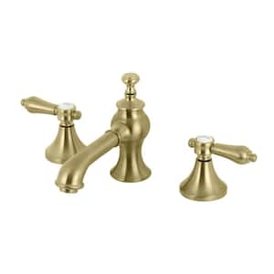 Heirloom 8 in. Widespread 2-Handle Bathroom Faucet in Brushed Brass