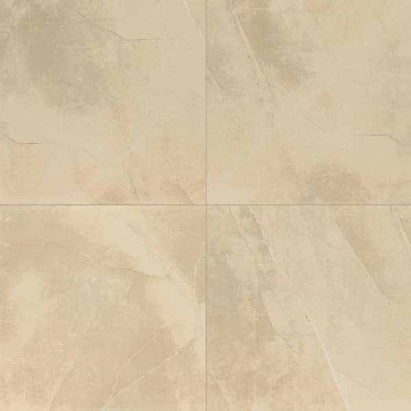 Madison Cream 24 in. x 24 in. Polished Porcelain Stone Look Floor and Wall Tile (448 sq. ft./Pallet)