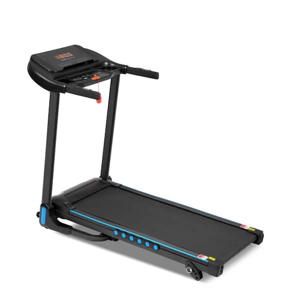 Black 3.0 HP Auto-Folding Treadmill with Type C & USB Charge, 350 lbs Weight Capacity, 10MPH, Bluetooth Speaker