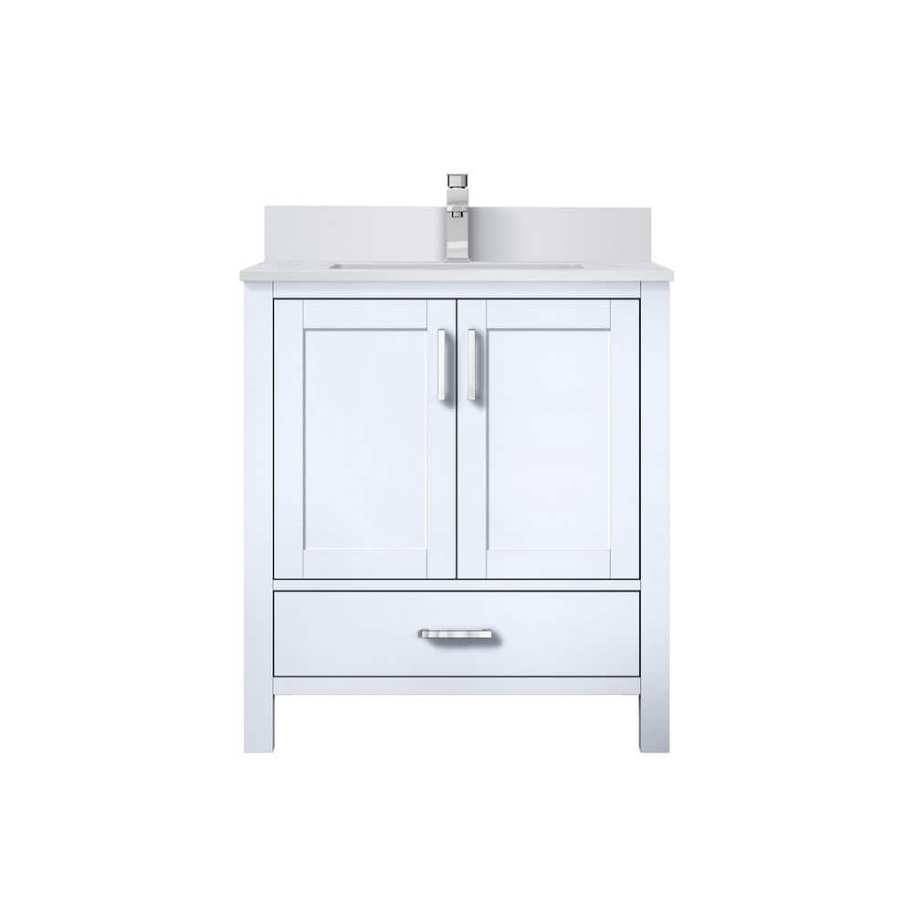 Jacques 30 in. W x 22 in. D White Bath Vanity with White Quartz Top, and Faucet Set price history on PriceWatchPro